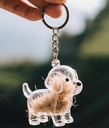 billiga -Nyckelring för samlare av hundhår, förvaringsflaska för husdjurshår, söt nyckelring i kapsel, kreativ souvenirhänge till hundpäls för väska eller nyckel, minnesgåva för förlust av husdjur