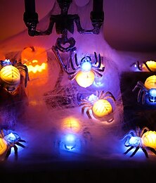 billige -12 stk. halloween øye glødende edderkopplys spøkelsesfestival festdekorasjon bar hjemsøkt hus soverom ornamenter led stearinlys nattlys