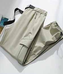 abordables -Homme Pantalons Cargo Pantalons de randonnée Pantalon de Pluie de Randonnée Pantalon imperméable Hiver Extérieur Coupe régulière Imperméable Coupe-vent Bas Avec Poches Gris foncé Noir Camping
