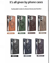 halpa -puhelin Etui Käyttötarkoitus Samsung Galaxy S25 S25 Plus S25 Ultra S24 Ultra S24 Plus S24 S23 S23 Ultra S23 Plus iPhone 15 Pro Max Plus Takakuori Tuella Magneetti Iskunkestävä Retro TPU PU-nahka