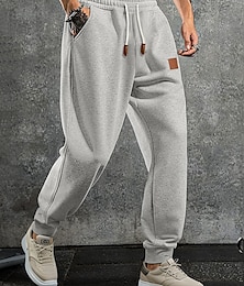 economico -Per uomo Pantaloni in Pile Pantaloni da tuta Joggers Pantaloni Coulisse Semplice Comodità Morbido Lunghezza intera All'aperto Quotidiano Uscire Vacanza Moda Nero Blu marino Elasticizzato