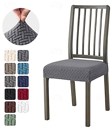 economico -Coprisedile per sedia in jacquard da 1/4/6 pezzi, elastico e rimovibile, coprisedile antiscivolo per sala da pranzo, ufficio o uso domestico.