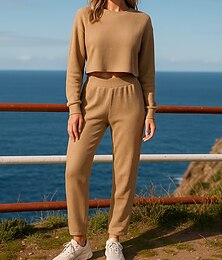 abordables -Mujer Sudadera tipo jersey Trajes deportivos de ocio Ropa Deportiva Manga Larga Resistente al Viento Ligero Senderismo Rutina de ejercicio De Deporte Ropa de deporte Ropa de Deporte Color sólido