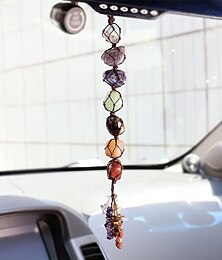 levne -Nepravidelný drahokam závěsná ozdoba z přírodního krystalu přívěsek dekorace pro domácí kancelář auto zpětné zrcátko energetický léčivý kámen přívěsek unikátní dekorativní závěsný doplněk