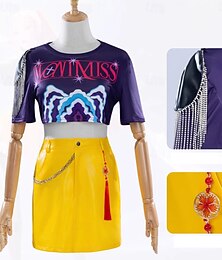 abordables -Inspirado en ídolos coreanos Estrella del pop Disfraz Vestido llamativo Ídolo virtual Cosplay de película for Mujer Adultos Víspera de Todos los Santos Carnaval Rendimiento Comic Con Exposición de
