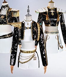 abordables -Inspiré des idoles coréennes Pop Star Costume Robe Elégante Idole virtuelle Cosplay de Film for Femmes Adultes Halloween Carnaval Performance Comic-Con Salon de l'Anime