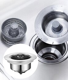 halpa -keittiön lavuaarin hajusuodatin ruostumattomasta teräksestä valmistettu siivilä viemärin tulppa vihanneskori altaalle yleiskäyttöinen pomppiva ydin tukkeutumaton astianpesualtaan tyhjennystulppa