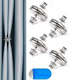 abordables -Lot de 16 clips magnétiques pour rideaux, fermetures magnétiques puissantes pour rideaux occultants, supports à boutons-pression amovibles pour rideaux, embrasses bloquant la lumière, boucles de