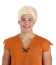 preiswerte -Die Familie Feuerstein Herren Barney Rubble Kostüm Perücke Napoleon Dynamit Perücke Halloween Cosplay Party Perücken
