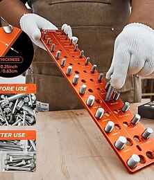 お買い得  -ナットとボルトのねじチェッカー、精密ねじナットねじゲージツール、ねじのサイズとボルトのねじピッチを識別するための耐久性のある測定定規