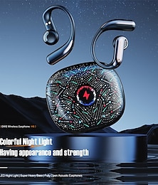 abordables -Nuevos auriculares Bluetooth con pantalla de estrella, tipo oreja colgante, deportivos, no en la oreja, auriculares inalámbricos Bluetooth.