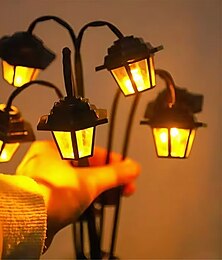 billige -Solcellelys retro lykt dekorativt lys soldrevet 6LED retro gatelyktformet dekorativt lys egnet for hage gårdsplass 1 stk