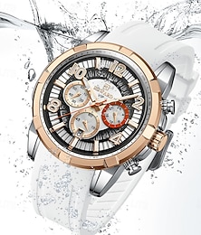 abordables -REWARD Hombre Relojes de cuarzo Al Aire Libre Deportes Moda Reloj Casual Luminoso Calendario Cronógrafo IMPERMEABLE Gel de Sílice Reloj