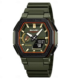 abordables -SKMEI Hombre Reloj Digital Al Aire Libre Deportes Moda Reloj Casual Cronómetro Despertador cuenta regresiva Calendario TPU Reloj