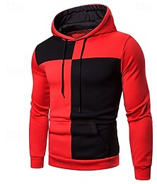 baratos -Homens Moletom Full Zip Hoodie Moletom de lã Preto Verde Tropa Vermelho Azul Marinha Azul Com Capuz Bloco de cor Patchwork Bloco de cor Desportos e Ar livre Casual Diário Roupa de rua Legal Designer