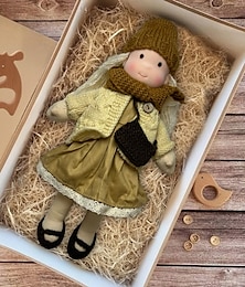 abordables -Muñeca Waldorf hecha a mano para niña con conjuntos de ropa - Muñeca de peluche suave de 11.8 pulgadas para niños pequeños, regalo de Navidad ideal para niños