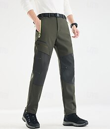 abordables -Hombre Pantalones cargo Pantalones para senderismo Pantalones de lluvia para senderismo Invierno Al aire libre Ajuste regular Impermeable Resistente al Viento Prendas de abajo Bolsillo Negro Verde