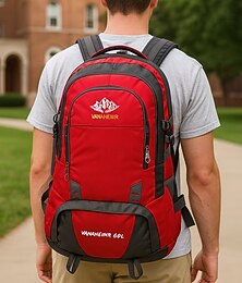 baratos -Mochila de caminhada impermeável masculina - bolsa de viagem para atividades ao ar livre de grande capacidade com tecido resistente a arranhões, vários compartimentos, alças ergonômicas para escola, acampamento, caminhada ou mochila