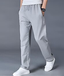 economico -Per uomo Pantaloni da tuta Pantaloni Pantaloni Larghi Pantaloni casual Pantaloni della tuta a gamba dritta Elastico in vita Coulisse Tasca con cerniera Tinta unita Comodità Lunghezza intera