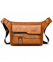 economico -Borsa a tracolla da uomo in similpelle con tasche multiple – borsa a tracolla casual da viaggio per lavoro, spostamenti quotidiani e attività all'aperto