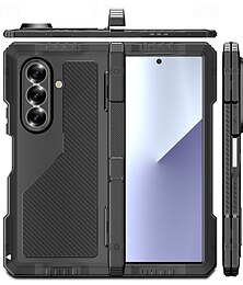 levne -telefon Carcasă Pro Samsung Galaxy Z-sklad 7 Z Fold 6 Z Fold 5 Z Fold 4 Zadní kryt se stojánkem Nárazuvzdorné Retro Geometriské vzory Brnění pet Slitina hliníku Silikon