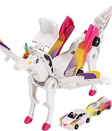 economico -Giocattolo per auto trasformabile unicorno, auto magnetiche che si trasformano in unicorno, divertenti giocattoli per auto trasformabili in collisione per bambini e bambine, bomboniere regalo per