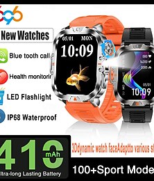 abordables -Reloj inteligente de 2,01 pulgadas, reloj inteligente para fitness, running, Bluetooth, podómetro, recordatorio de llamadas, rastreador de actividad, compatible con Android e iOS, para hombre, modo