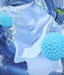 halpa -12 pakkaus uudelleenkäytettäviä taikapyykkipalloja, huuhteluaineen vaihtoehto, sotkeutumattomia ja likaa poistavia kestäviä pyykkipalloja, valkoinen/sininen/violetti, tehostettu veden pyörre