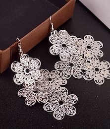 abordables -Boucles d'oreilles pendantes classiques en forme de feuille, bijoux en argent pour anniversaire, Saint-Valentin, cadeau quotidien