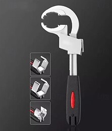 お買い得  -多機能バスルームレンチ、蛇口、洗面台の配管工事、修理用の湾曲した歯のデザインを備えた調整可能なシンクツール、家庭用配管ハンドツール