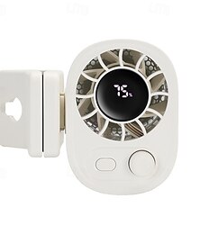 お買い得  -USB充電式強力冷却ファン、高速デスクトップクリップファン、ウェアラブルウエストファン、100段階速度設定、無段階調整、アウトドア旅行やオフィスでの使用に最適