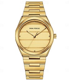 abordables -MINI FOCUS Mujer Relojes de cuarzo Moda Negocios Reloj de Muñeca IMPERMEABLE Hora mundial Decoración Acero Inoxidable Reloj