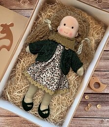 abordables -Muñeca Waldorf hecha a mano para niña con conjuntos de ropa - Muñeca de peluche suave de 11.8 pulgadas para niños pequeños, regalo de Navidad ideal para niños