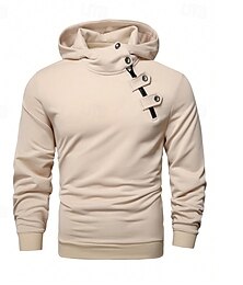 economico -Per uomo Felpa con cappuccio Nero Vino Verde militare Cachi Grigio scuro Con Cappuccio Semplice Zip a un quarto Sport & Outdoor Quotidiano Ferie Poliestere Streetwear Essenziale Casual Primavera