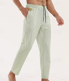 economico -Per uomo Pantaloni sportivi Pantaloni Pantaloni casual Tasca Elastico in vita Coulisse Semplice Comodità Sport all'Aperto Quotidiano Moda Casual Nero Verde chiaro Micro-elastico