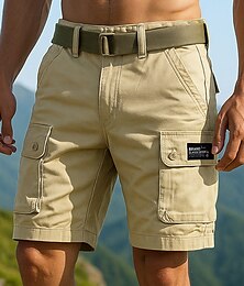 baratos -Homens Bermuda Cargo Ao ar livre Normal Prova-de-Água A Prova de Vento Calças Bolsos Preto Verde Algodão Acampar e Caminhar Corrida S M L XL XXL