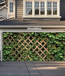 economico -Copertura per porta da garage esterna, siepe, autunno, striscione, grande arazzo, sfondo, decorazione per le vacanze, porta da garage esterna, decorazioni da parete per la casa