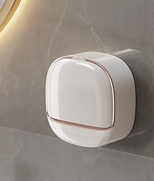 お買い得  -排水トレイ付きの高級石鹸ホルダー、壁掛け式デザイン、穴あけ不要、バスルーム用スタイリッシュな石鹸収納ボックス、バーソープや洗濯物用の便利な排水トレイ