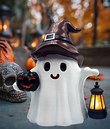 olcso -1 db halloweeni kültéri napelemes vízálló szellemlámpa beltéri és kültéri udvari kerti ösvény terasz étterem hálószoba dekoratív világítás tájvilágítás