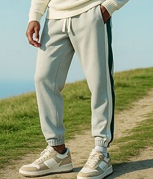 cheap -Men's Running Pants Sports Trousers Jogger Sweatpants Zipper Pocket Bottoms Athleisure Gym Workout Fall Sun Protection Windproof Lightweight Outdoor Running Yoga Loose Fit Sportswear Activewear