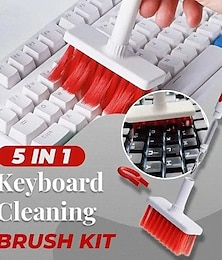 cheap -5-in-1 Multi-Function Keyboard Cleaning Brush Kit for Laptop Earbuds Camera Lens Multi-Purpose Soft Bristle Brush Digital Device Cleaning Tool Set