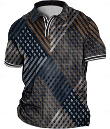 preiswerte -Herren Übergröße Poloshirt Groß und hoch Grafik-Drucke Umlegekragen Bedruckt Kurzarm Frühling Sommer Sport Modisch Strassenmode Designer Outdoor Strasse Oberteile