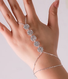 economico -Per donna Bracciale ad anello / Bracciale schiavo Retrò Palla Prezioso Vintage Personalizzato Lusso Strass Gioielli braccialetto Argento / Oro Per Regalo Quotidiano Fidanzamento
