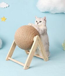 Недорогие -Когтеточка для кошек из сизаля, игрушка-когтеточка для кошек с устойчивой подставкой, интерактивная игрушка для упражнений и игр для маленьких домашних животных