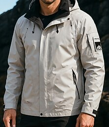 voordelige -Voor heren Windjack Softshell jas Wandeljack Buiten Warmte-isolerend waterdicht Winddicht Warm Wandeloutfits Wandelkleding Lente Herfst Kleding Bovenlichaam Kamperen / wandelen / grotten verkennen