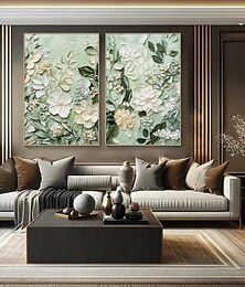 billiga -mintura handgjorda 3d-texturerade blommor oljemålningar på duk väggkonst dekoration modern abstrakt bild för heminredning rullad ramlös ouppspänd målning