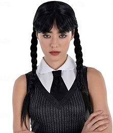 preiswerte -Damen Schwarze Kostümperücke Halloween Cosplay Party Perücken