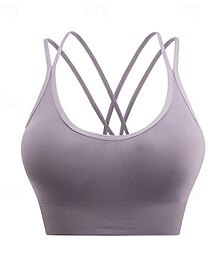 economico -Per donna Reggiseno imbottito Regolabile Asciugatura Rapida Leggero Gli sport Tinta unica Reggiseni sportivi Top reggiseno Per Allenamento in Palestra Danza Corsa Abbigliamento sportivo