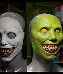 economico -Maschera spaventosa di Halloween per adulti, maschera horror in lattice naturale realistica e resistente per cosplay