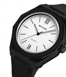 abordables -SKMEI Mujer Hombre niños Relojes de cuarzo Esfera Grande Reloj Casual Reloj de Muñeca Luminoso IMPERMEABLE Silicona Reloj